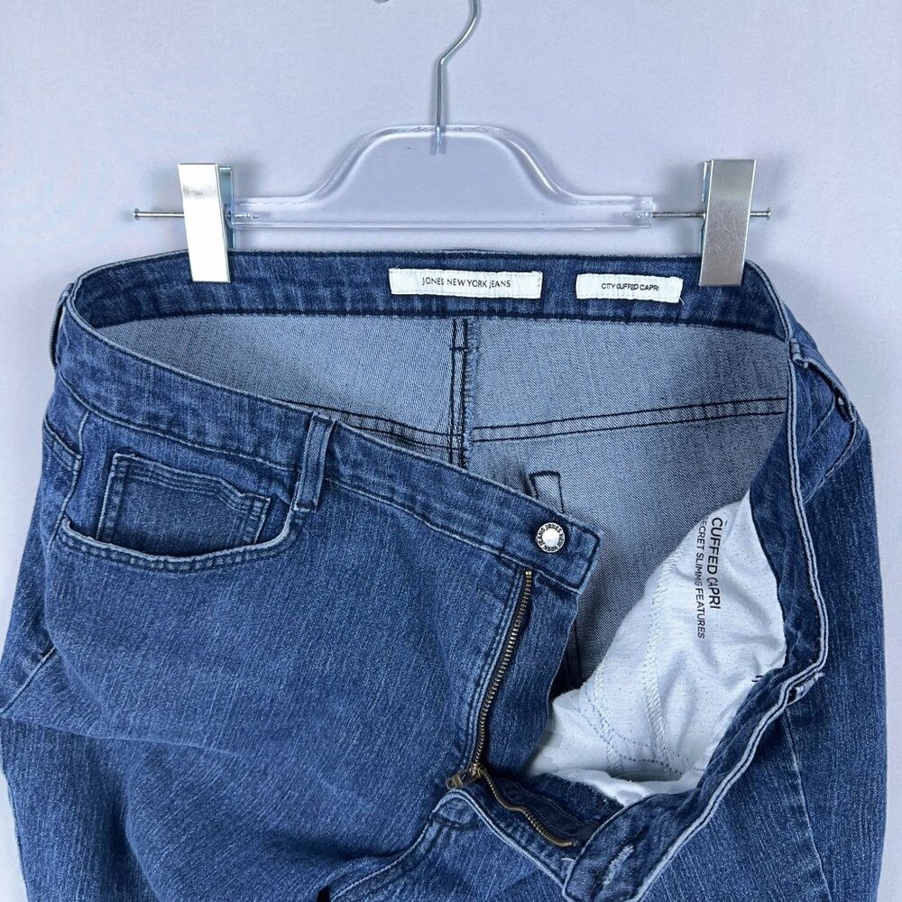 Jones New York City Cuffed Capri Jeans Womens 18W Secret Slimming Features Blue - Picture 4 of 12